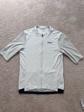 Men's Off-white/Light Gray Cycling Jersey